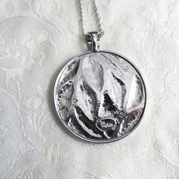 Lia Sophia Pendant Necklace In Enamel & Silver Tone - Picture 5 of 6